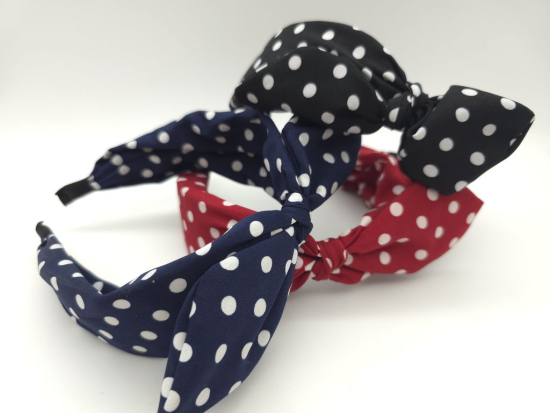 Preview: Punkte Dots Stoff Haarreifen